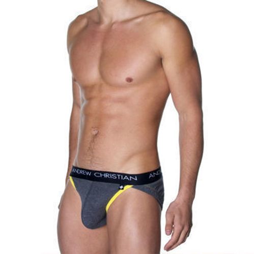 Мужские трусы брифы Andrew Christian Flashlift Brief Pro Charcoal  AC42