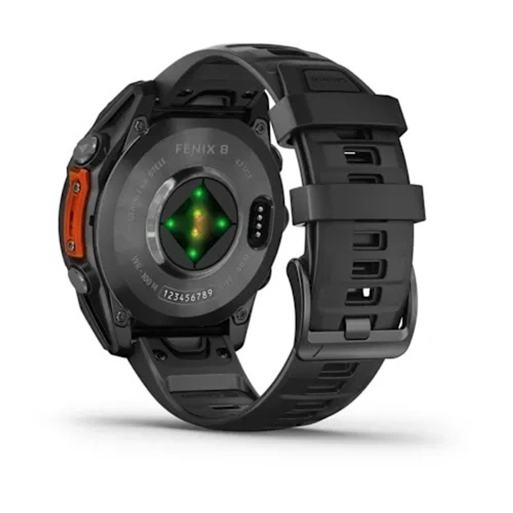 Умные часы Garmin Fenix 8 47mm, Slate Gray with Black Silicone Band