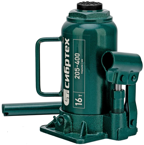 Домкрат бутылочный 16т, 205-400мм Сибртех