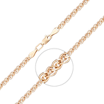 Браслет из красного золота с алмазной гранью (плетение «Нонна»)