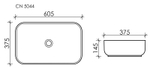 Раковина Ceramica Nova Element 60 см CN5044 белая