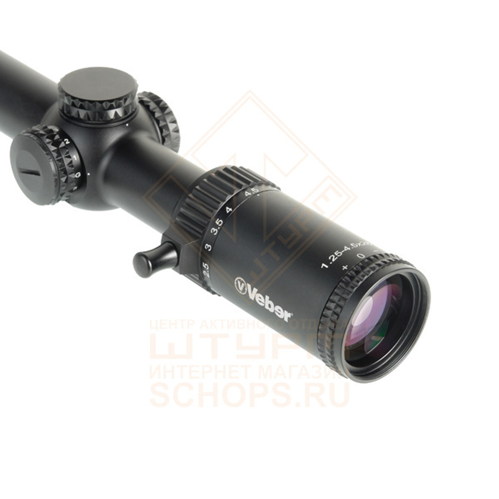 Прицел оптический Veber Wolf 1,25-4,5x26 IR FD07 загонник