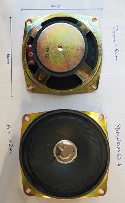 2шт./ Динамик YD100N10RV60-4 5W  4Ohm
