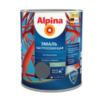 ГРУНТ-ЭМАЛЬ АЛКИД ALPINA ЭМАЛЬ ПО РЖАВЧИНЕ ШЕЛК-МАТ RAL 7024 750 МЛ/ 900ГР