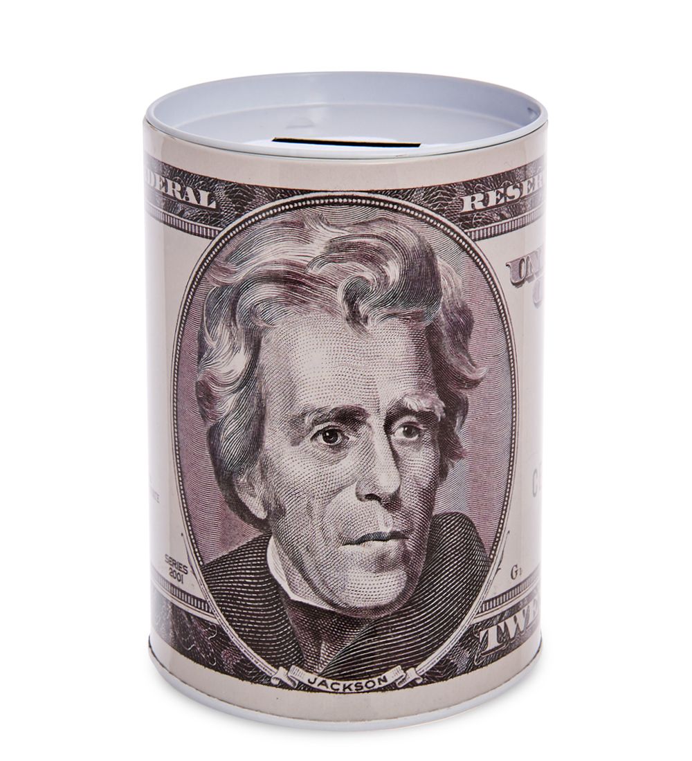 BX-220/6 Металлическая копилка «20 Долларов» 15см