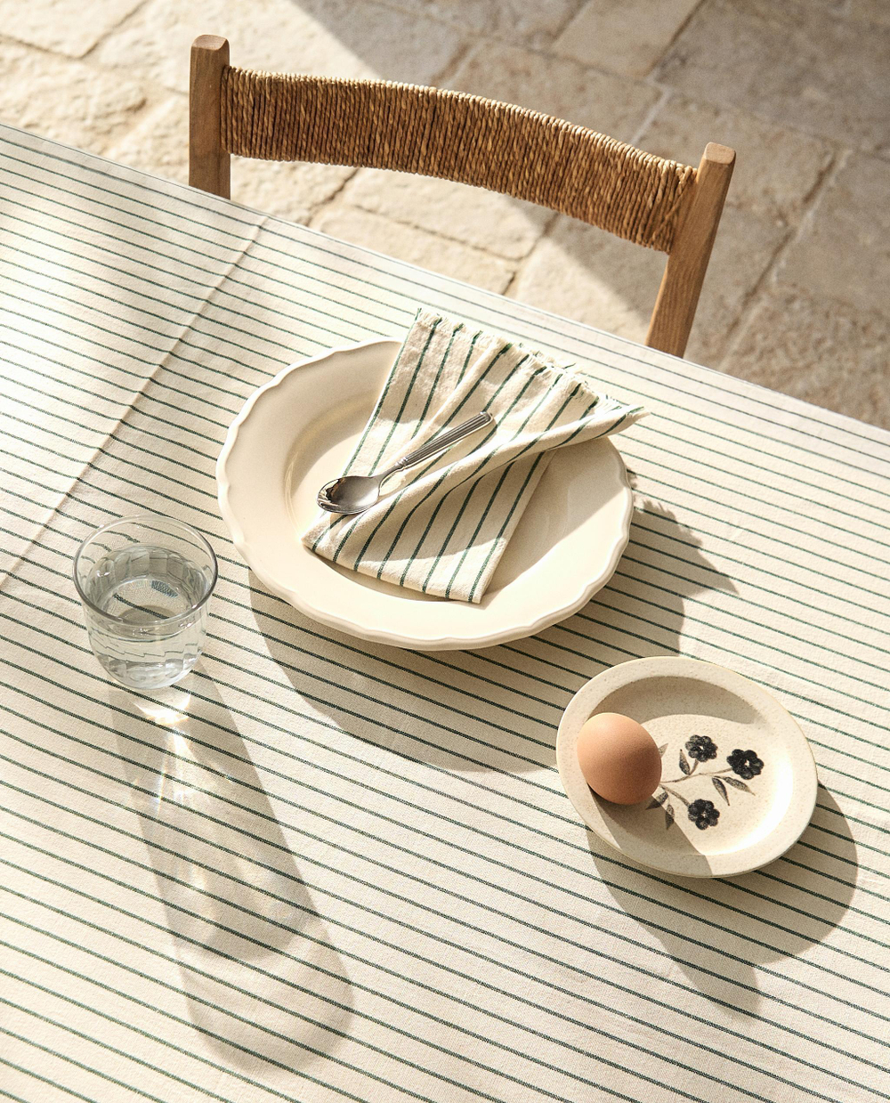Zara Home скатерть из хлопка, узор в полоску, 160 120 см