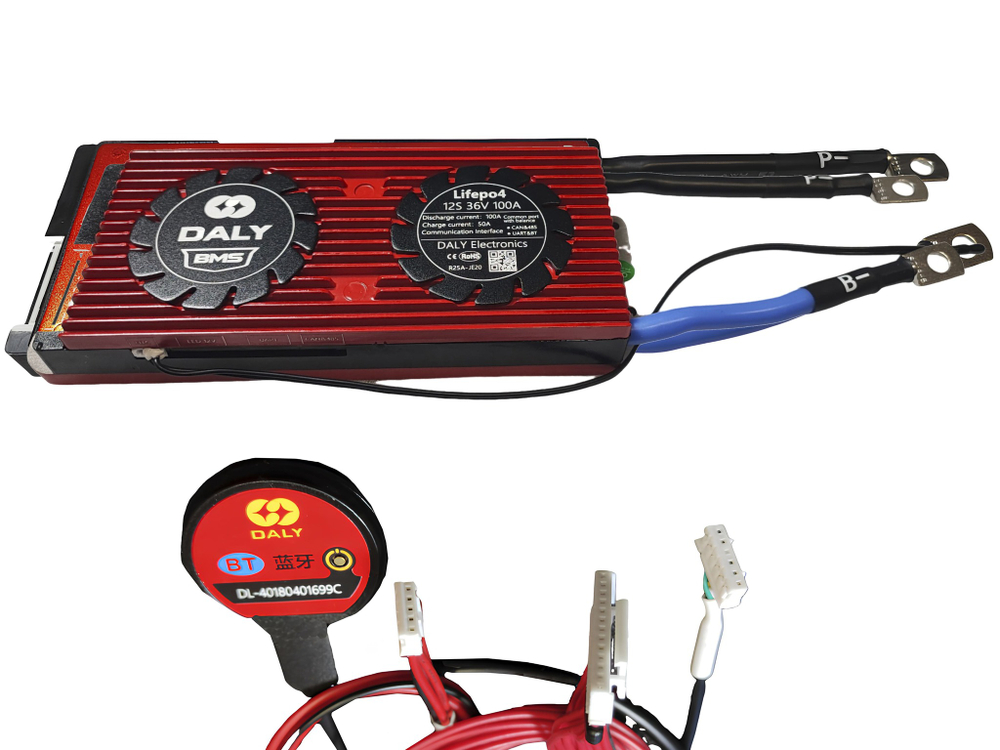 Плата контроля BMS Smart LiFePO4 12S 36V 100A