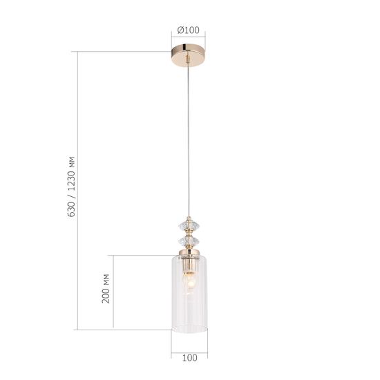 SL1402.203.01 Светильник подвесной ST-Luce Латунь/Латунь, Прозрачный E14*1 40W Elegra