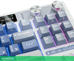 Клавиатура Royal Kludge RK M87 Cream switch/Ocean Blue