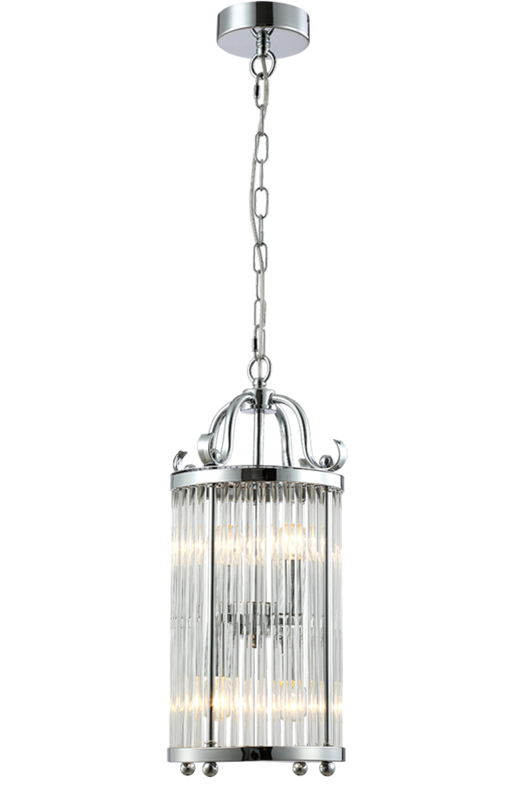 Светильник подвесной Crystal Lux TADEO SP4 D200 CHROME/TRANSPARENTE