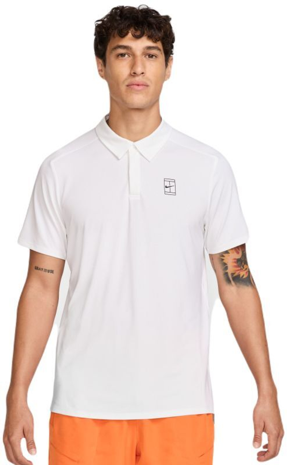 Мужское теннисное поло Nike Court Advantage Dri-Fit Tennis - белый