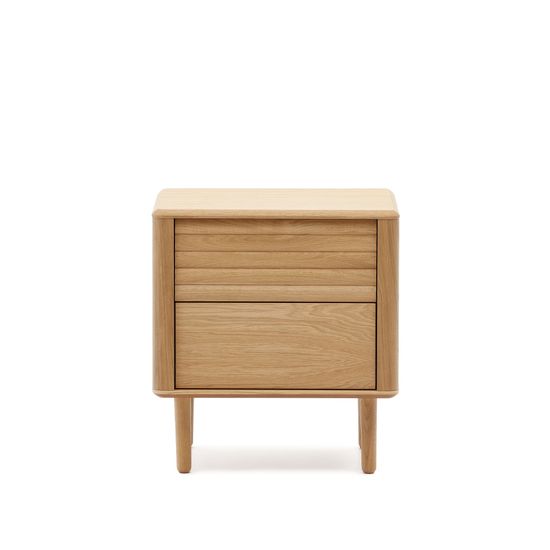 Lenon Тумбочка с 2 ящиками из шпона дуба 50 x 55 см