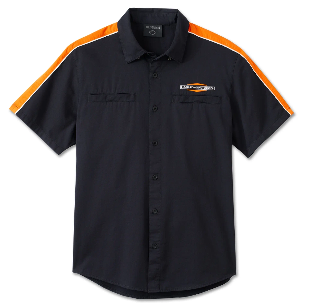 Рубашка Men's Stacked Bar & Shield Short Sleeve Shirt Harley-Davidson