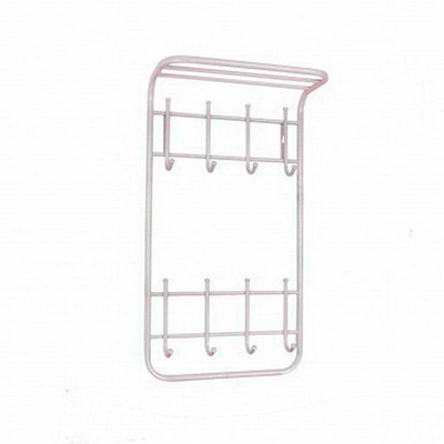 Вешалка 2х ярусная 60см белое серебро (30486)