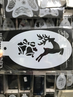 Трафарет для аквагрима овальный "Олень" 7 на 13 см