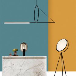 Подвесной светильник SUSPENSION CERCLE ET TRAIT – GRAPHITE SATINE L120