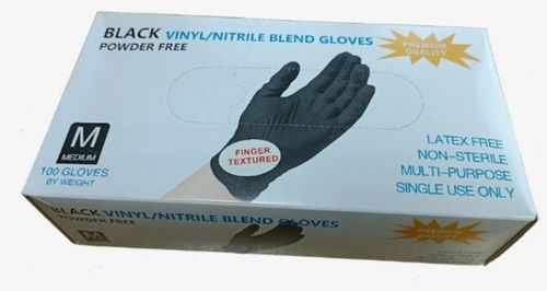 Перчатки нитриловые черные M (1 упак - 100шт)
