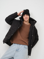 Куртка черная мужская зимняя с капюшоном мембрана