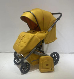Прогулочная коляска Luxmom 790, с сумкой ,амортизаторами,yellow