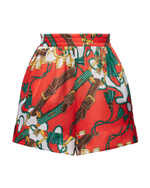 Пижамные шорты городского стиля из шелка, оранжевый