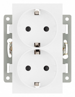 Розетка двойная с заземлением и со шторкой, без рамки Arlight SCT 043764