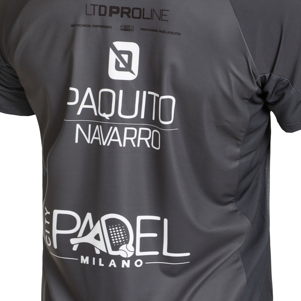 Мужское теннисное поло Bullpadel Oden Paquito Navarro T-Shirt Men - Black