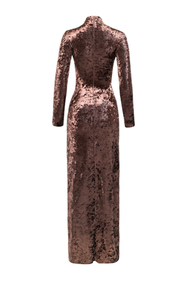 «SCULPTING velvet dress» Платье из эластичного бархата с разрезом.