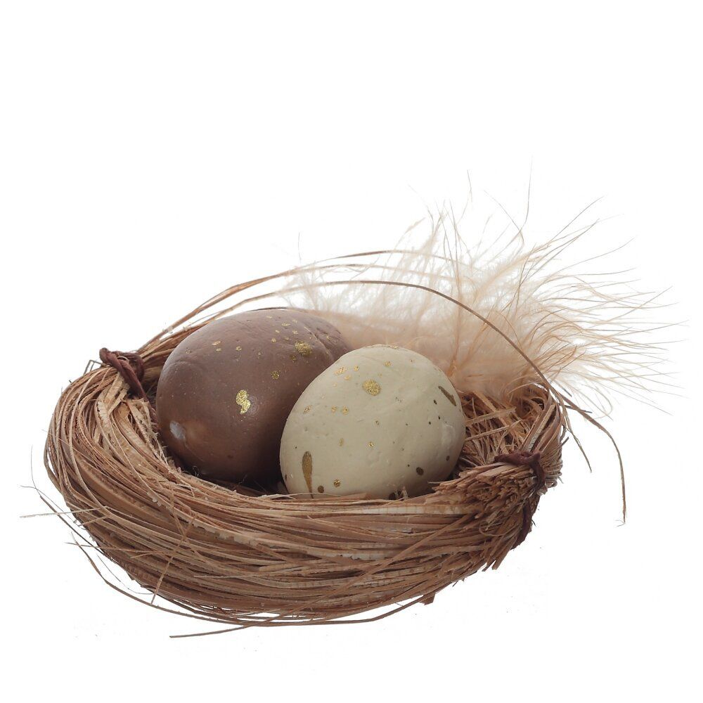 GAEM Набор из 6-ти изделий декоративных "Гнездо пасхальное", L18 W12 H2 см