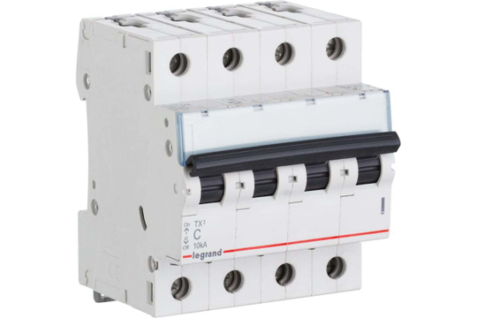 Автоматический выключатель B10A 4П 6000 Tx3 Legrand
