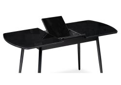 Стеклянный стол Бейкер 120(152)х70х75,5 черный