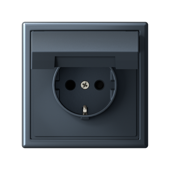 Розетка ArtGallery 16А IP20 с заземл. со шторками с крышкой быстрозажим. клем. механизм грифель SE GAL000746S