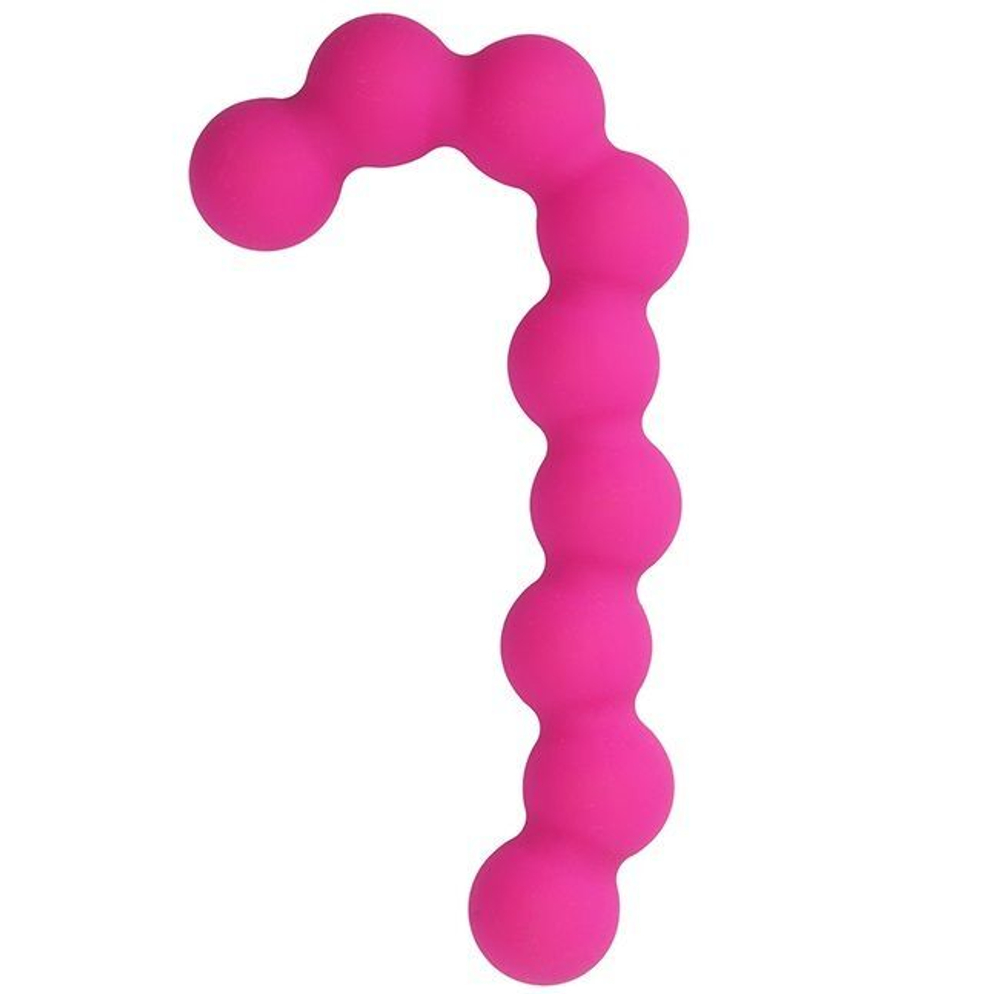 Розовая анальная цепочка SEE YOU CANDY CANE ANAL BEADS - 13,1 см