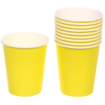 Стакан бумажный 0,2л в наборе 10 шт «Праздничный день», желтый