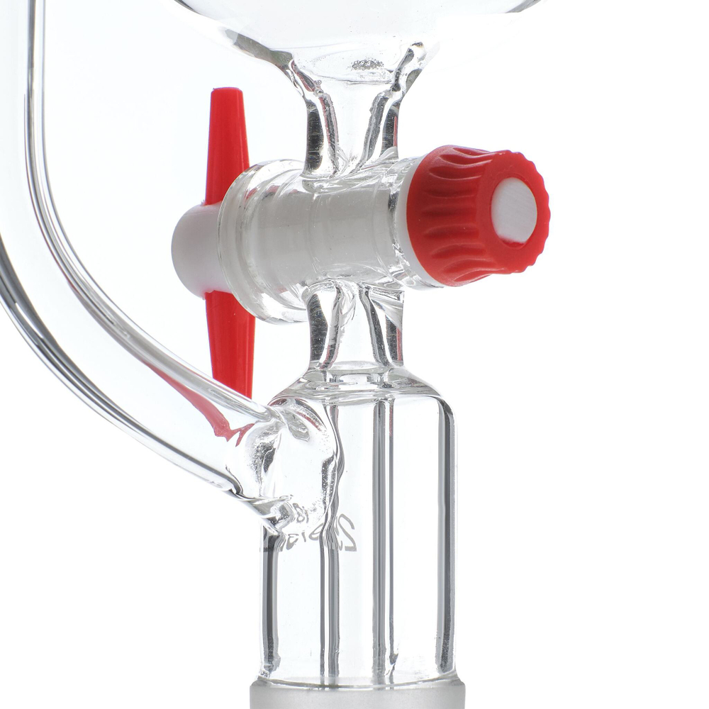 Воронка капельная цилиндрическая, 1000 мл, с компенсатором, шлиф 29/32-29/32, с PTFE краном