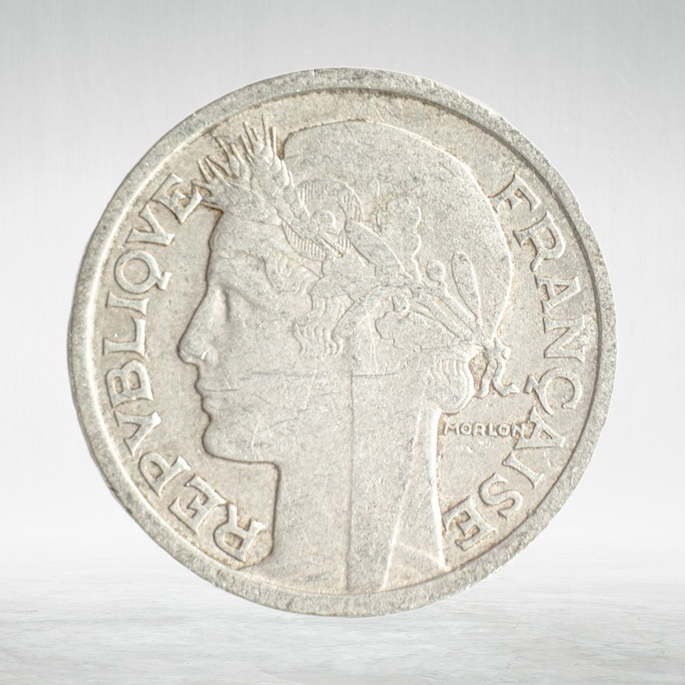 France, 2 Francs 1959 - Light Type, XF