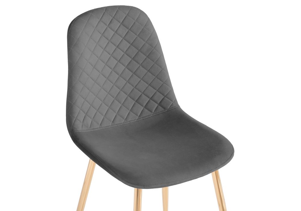 Стул на металлокаркасе Dabl dark gray / gold