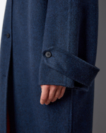 Пальто из мягкой шерсти Стелла Маккартни синий меланж