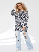 Кофта оверсайз больших размеров теплая туника