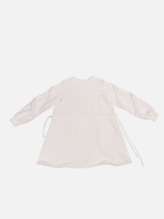 Платье мини из футера "Целина". Молочное