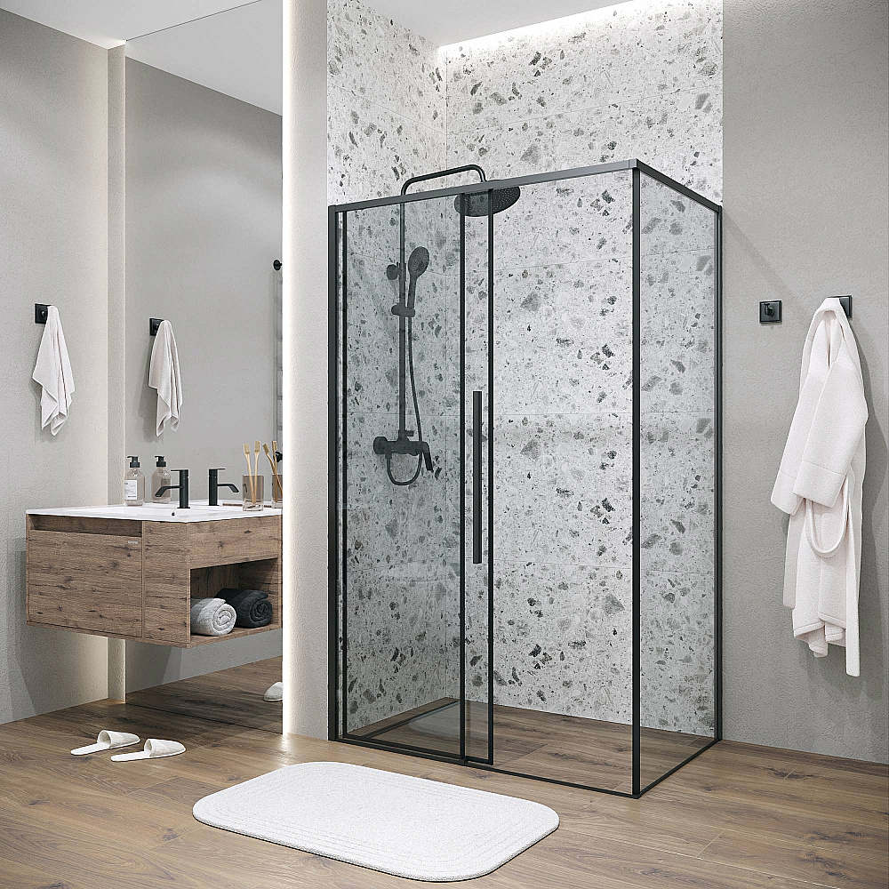 Душевой уголок Grossman Galaxy 100х80 120.K33.01.1080.21.00 стекло прозрачное/профиль черный матовый