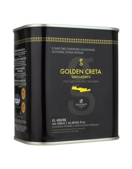 Оливковое масло EXTRA VIRGIN OLIVE OIL PDO MESSARA "GOLDEN CRETA 500 мл, ж/б, Греция