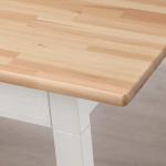 Стол обеденный - IKEA PINNTORP, 125х75х75 см, дерево светло-коричневый/белый, ПИННТОРП ИКЕА