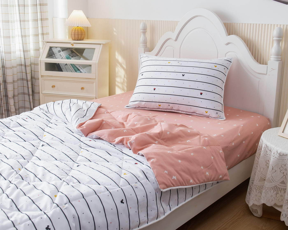 Детское постельное белье 1.5 спальное Sofi De MarkO Микки розовое