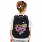 Ранец BRAUBERG LIGHT, 1 отделение, с брелоком, "Shining heart", фольгированная печать, 36х26х13 см, 272029