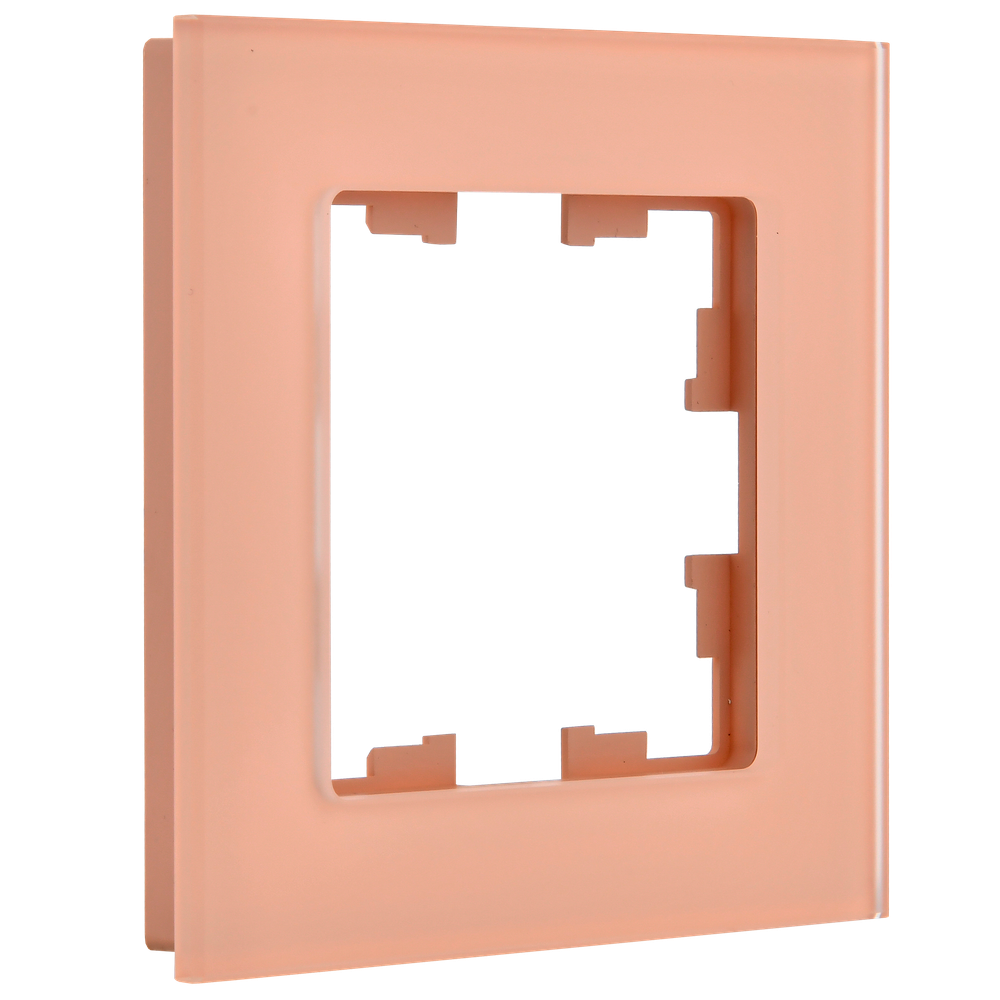 BRITE Рамка 1-местная РУ-1-2-БрП стекло персиковый матовый IEK
