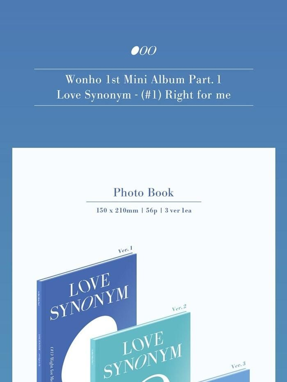 Альбом Monsta X Wonho - Love Synonym #1. Right For Me 1st Min Album 3 Version SET