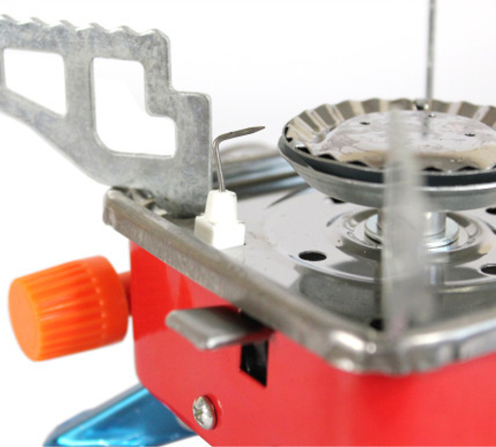 Плитка-горелка газовая портативная с пьезоподжигом. Газовая горелка, походная с чехлом. Плитка туристическая.