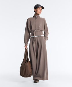 Oysho Мягкая куртка облегающего кроя, серо-коричневый