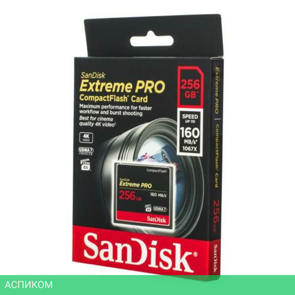 Карта памяти SanDisk Extreme Pro CompactFlash 256GB (SDCFXPS-256G-X46)