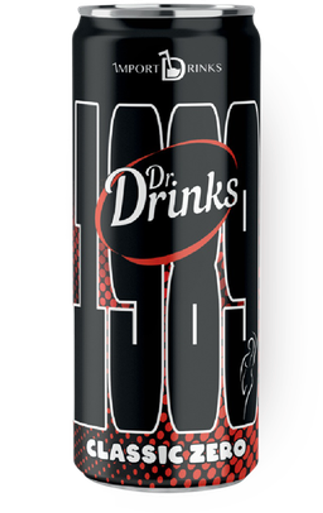 Газированный напиток Др. Дринкс Без Сахара / Dr. Drinks Zero Sugar 0.33 - банка